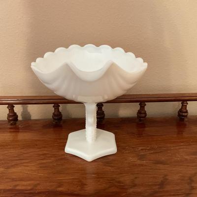 Vintage Westmoreland Dolphin Milk Glass Compote