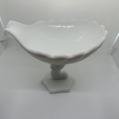 Vintage Westmoreland Dolphin Milk Glass Compote