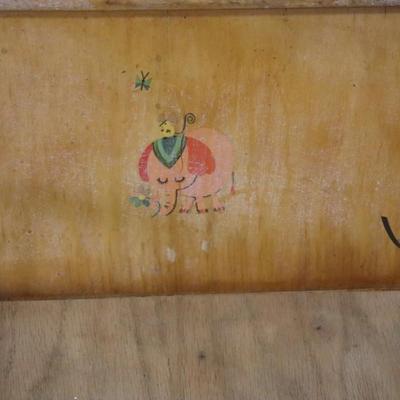 Wooden Doll Bed - 25 1/2 x 15 x 14 inches