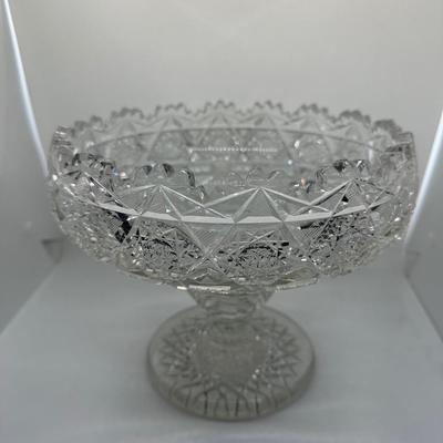 Large America Brilliant Cut Glass Bowl