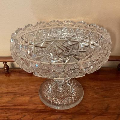 Large America Brilliant Cut Glass Bowl