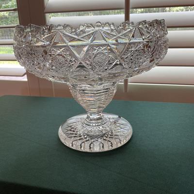 Large America Brilliant Cut Glass Bowl