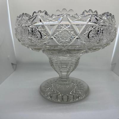 Large America Brilliant Cut Glass Bowl