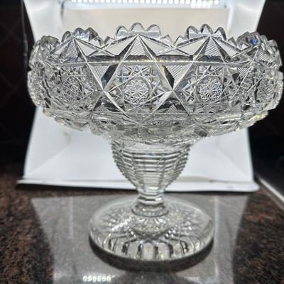 Large America Brilliant Cut Glass Bowl