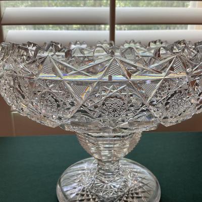 Large America Brilliant Cut Glass Bowl