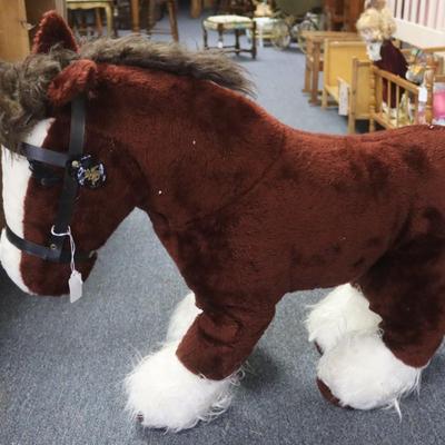 Large Budweiser Clydesdale Plush Horse by Ace Novelty