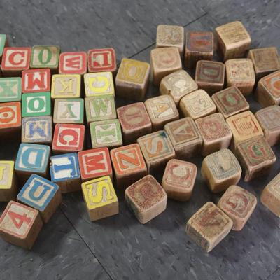 Old Wooden Toy Blocks / Building Blocks
