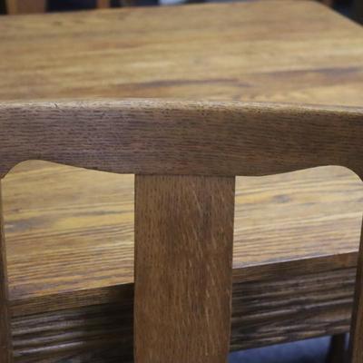 Square Oak Table with 4 Chairs