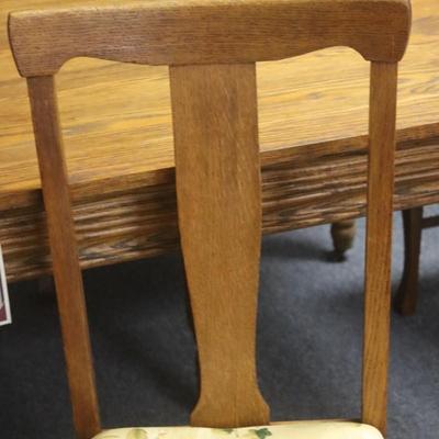 Square Oak Table with 4 Chairs