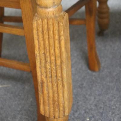 Square Oak Table with 4 Chairs
