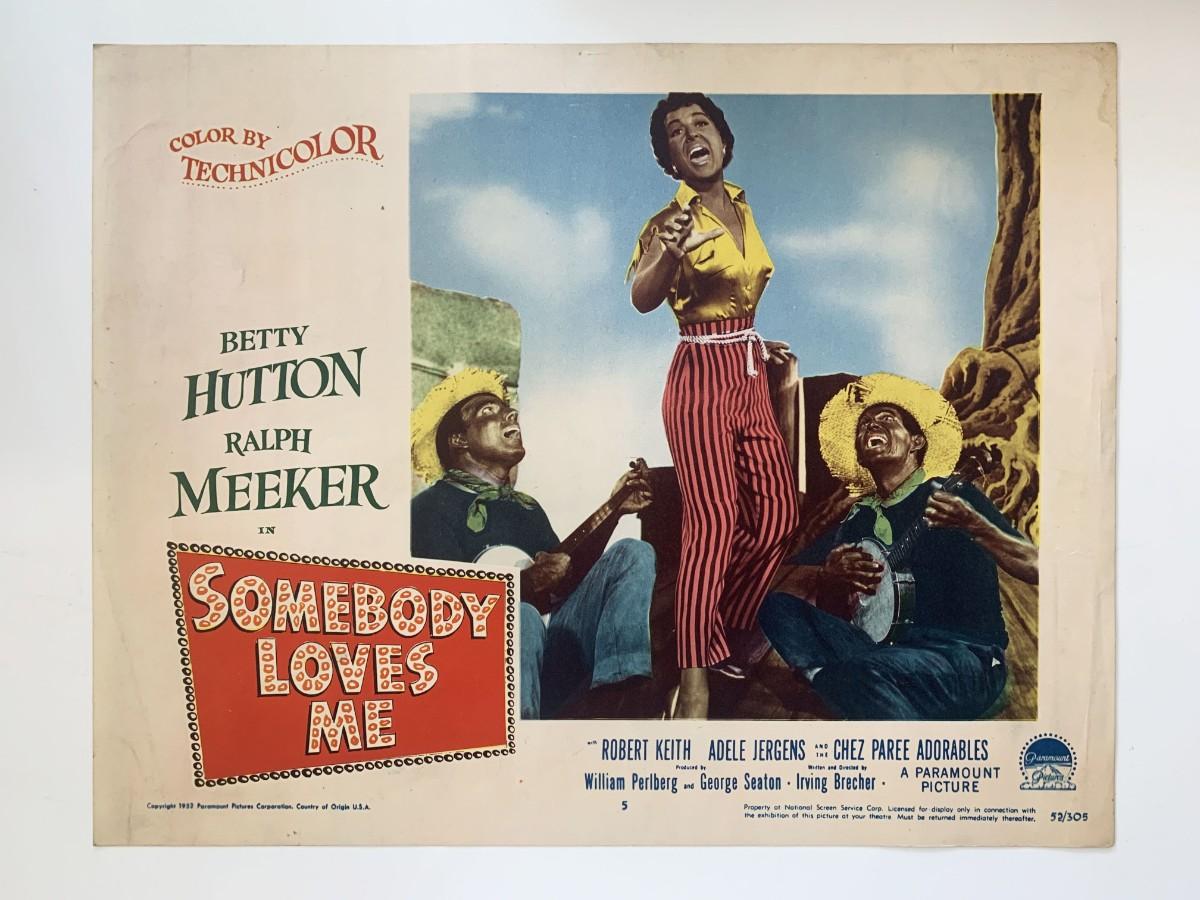 Somebody Loves Me original 1953 vintage lobby card. 11x14 inches ...