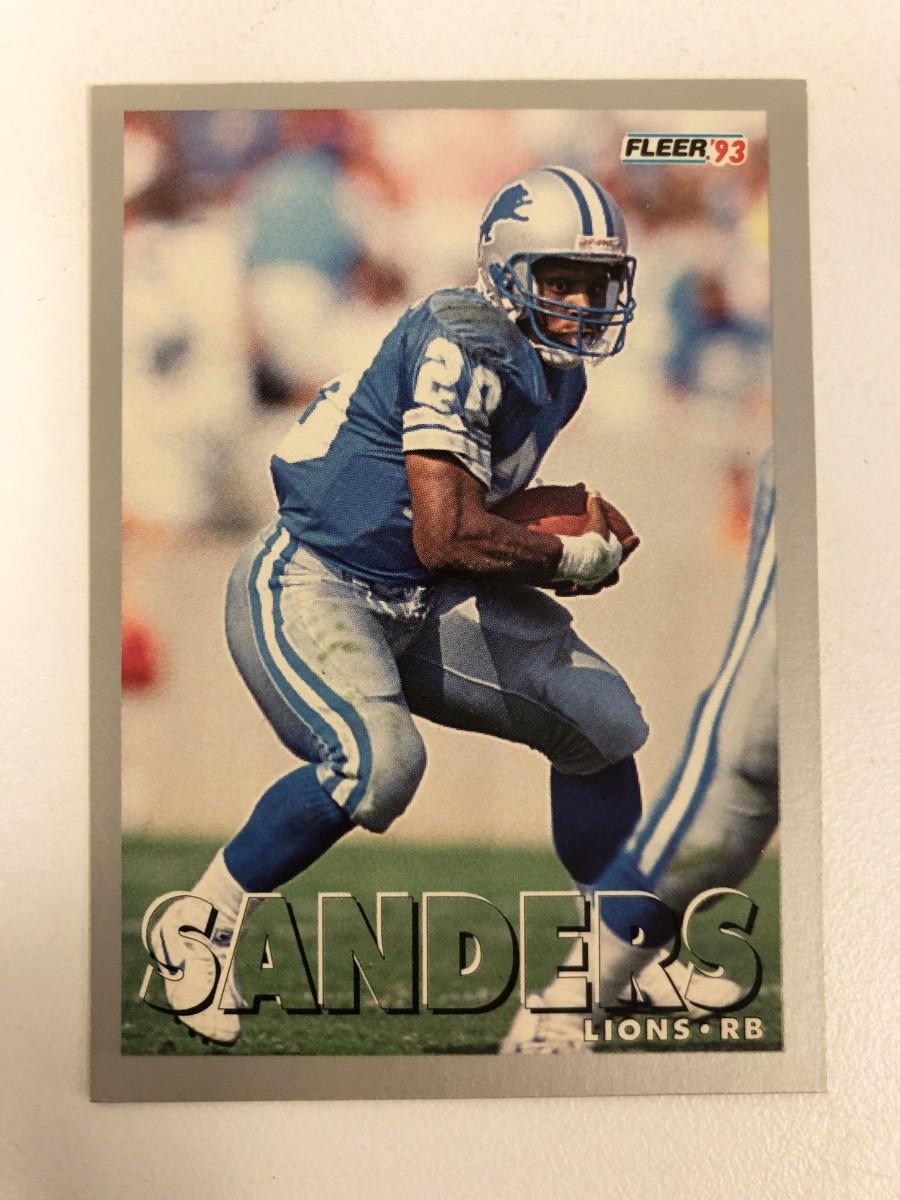 1993 Fleer 213 Barry Sanders Detroit Lions HOF NFL Football Card