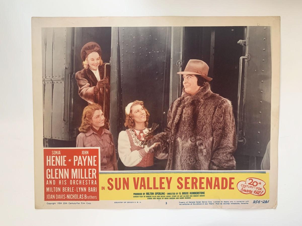 Sun Valley Serenade original 1941 vintage lobby card. 11x14 inches