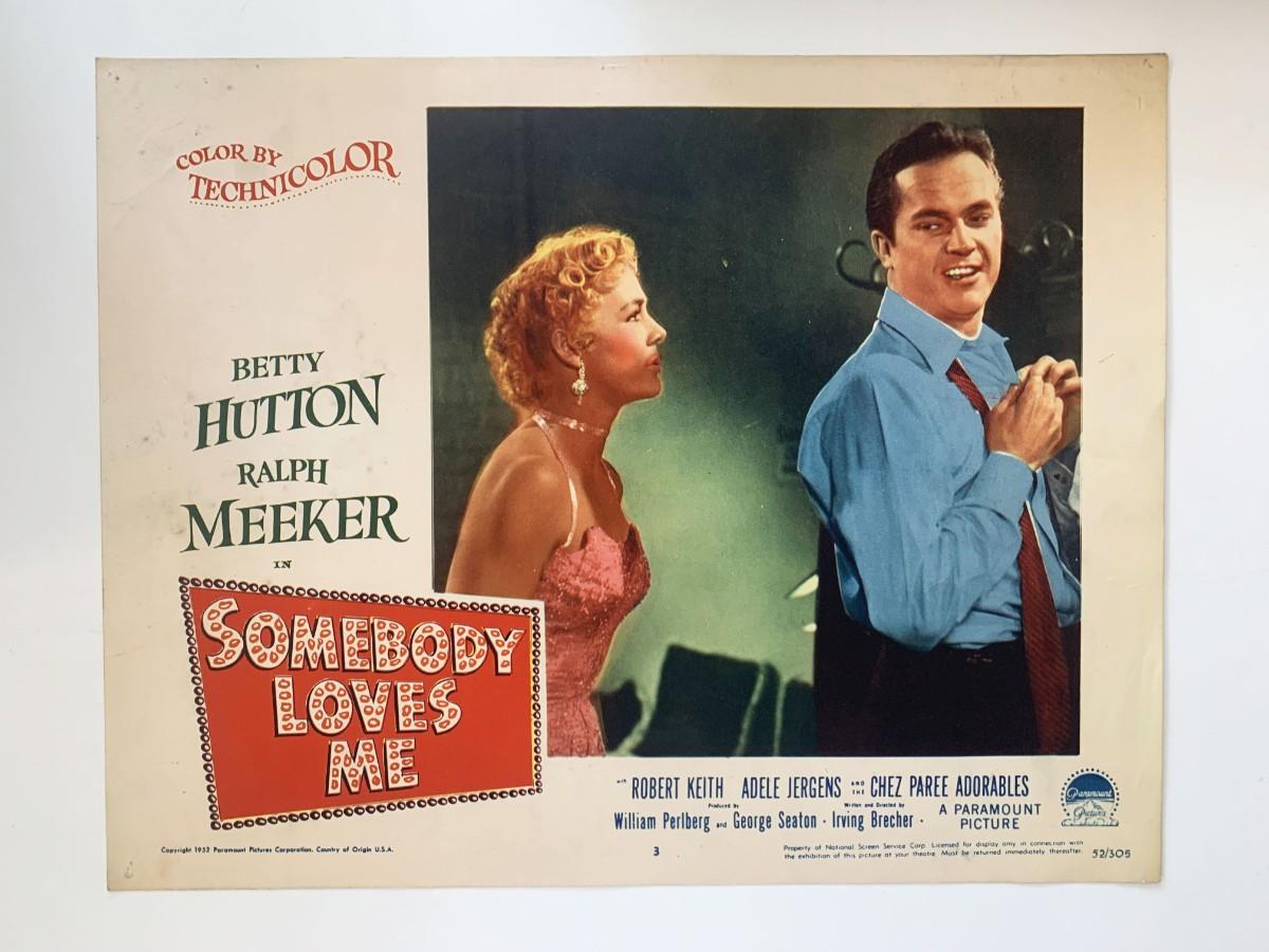 Somebody Loves Me original 1953 vintage lobby card. 11x14 inches ...