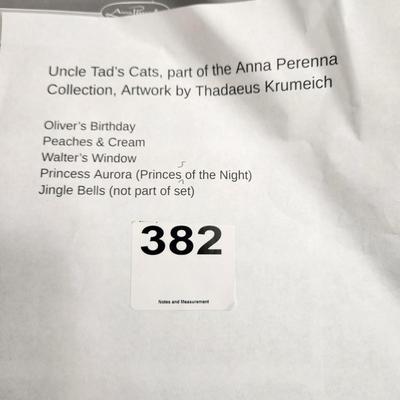 Lot  of 5 Uncle Tad's Cats Anna Perenna Collection Thadaeus Krumeich