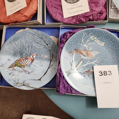 Complete set Haviland 12 days of Christmas plates Series