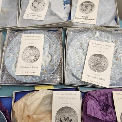 Complete set Haviland 12 days of Christmas plates Series