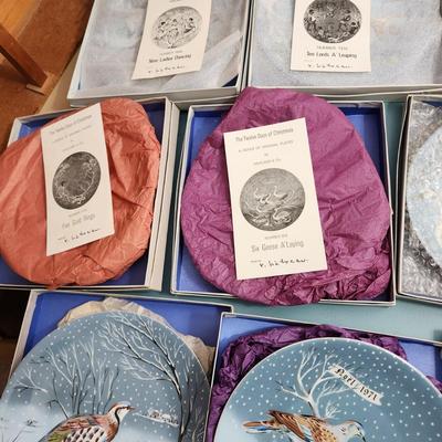 Complete set Haviland 12 days of Christmas plates Series