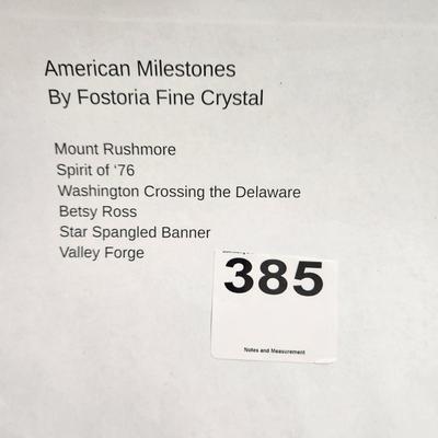 6 Fostoria Fine Crystal Plates  American Milestones