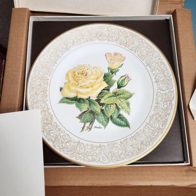 11 Hamilton Collection Rose Collection Plates Edward Marshall Boehm