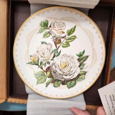 11 Hamilton Collection Rose Collection Plates Edward Marshall Boehm