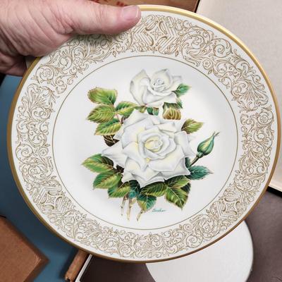 11 Hamilton Collection Rose Collection Plates Edward Marshall Boehm