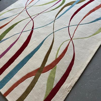 LOT # 473  HAND MADE WOOL PILE RUG RIZZY HOME FUSION COLLECTION