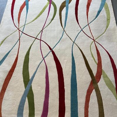 LOT # 473  HAND MADE WOOL PILE RUG RIZZY HOME FUSION COLLECTION