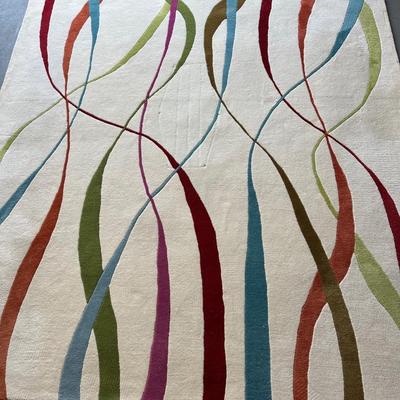 LOT # 473  HAND MADE WOOL PILE RUG RIZZY HOME FUSION COLLECTION