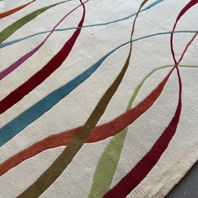 LOT # 473  HAND MADE WOOL PILE RUG RIZZY HOME FUSION COLLECTION