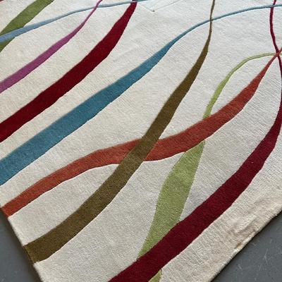 LOT # 473  HAND MADE WOOL PILE RUG RIZZY HOME FUSION COLLECTION