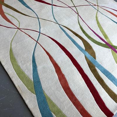 LOT # 473  HAND MADE WOOL PILE RUG RIZZY HOME FUSION COLLECTION