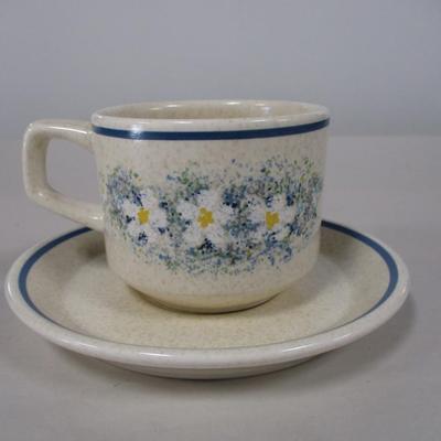 Temper-Ware By Lenox Dewdrops Coffee Cups & Saucers