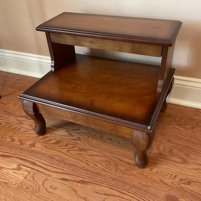 Wooden Bed Steps/Stool With Drawer