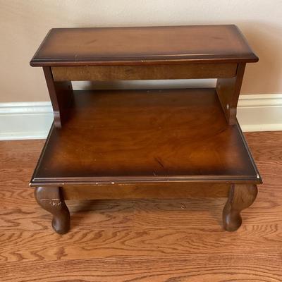 Wooden Bed Steps/Stool With Drawer