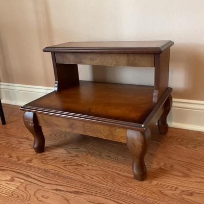 Wooden Bed Steps/Stool With Drawer