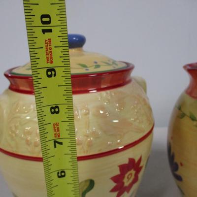 Hand Painted Napoli Pfaltzgraff Canisters