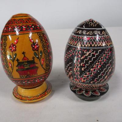Hand Painted Russian Wooden Eggs