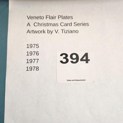 4 Veneto Flair Plates A Christmas Card Series V. Tiziano
