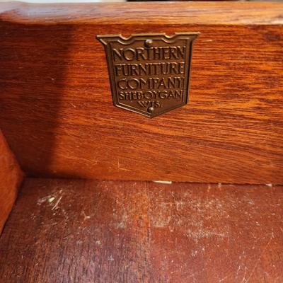 Vintage Solid Wood Desk and Chair Northern Furniture Co. 44Lx23Dx30H