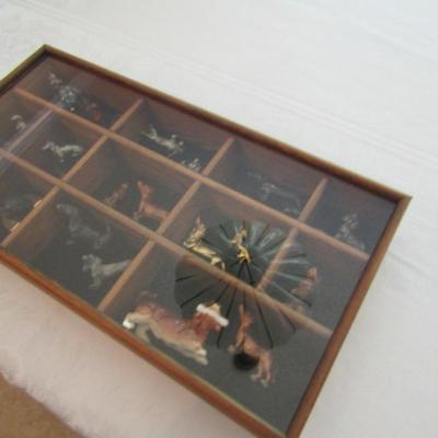 Shadowbox with Dog Figurine Collection- Mostly Dachshund
