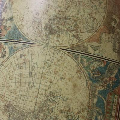 Lamp with World Map Lampshade