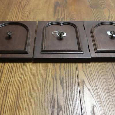 3 Walnut Doors  - 9 1/2 x 11 3/4 inches each
