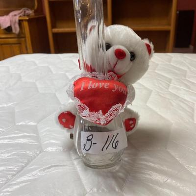 Valentine Bear Flower Holder