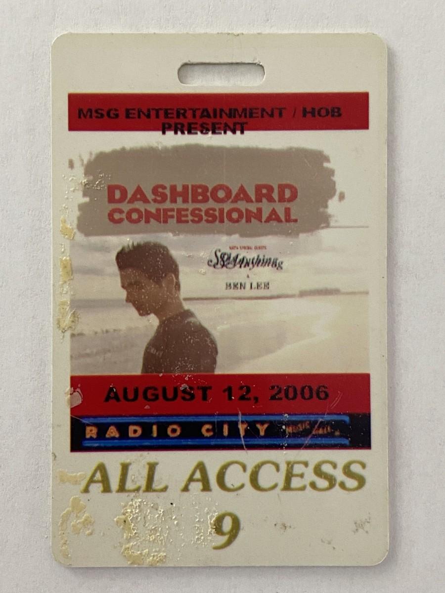 Dashboard Confessional 2006 All Access Pass
