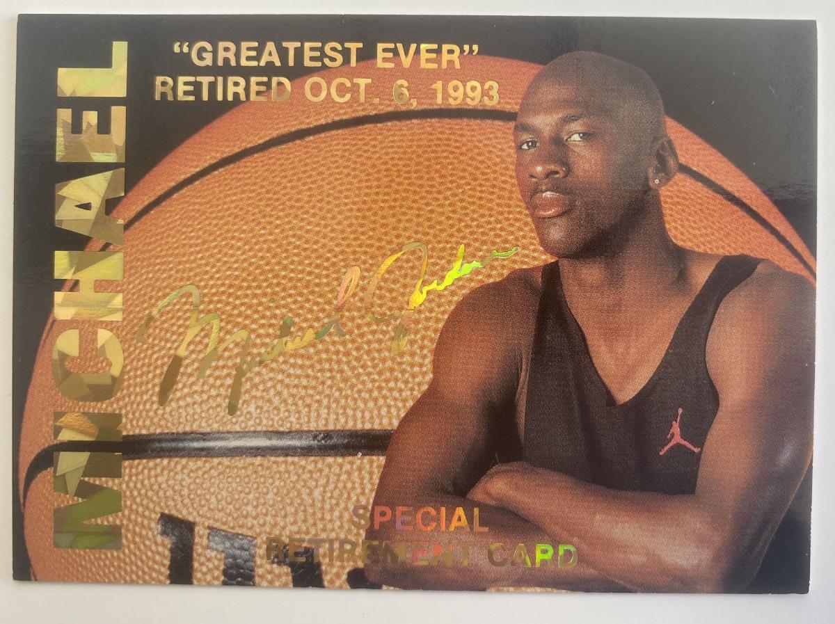 Michael Jordan Facsimile signed Special Retirement Card