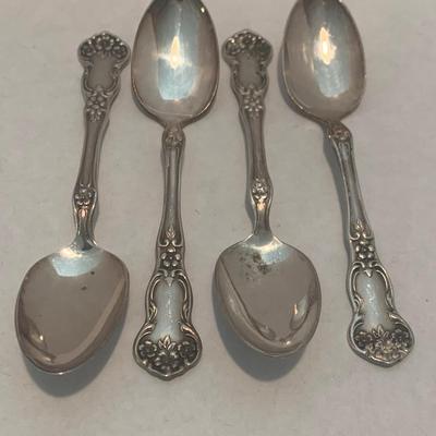 FIVE Miniature Spoons Simeon L. & George Rogers 5
