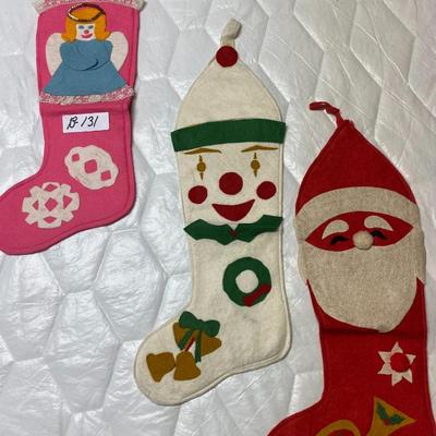 3 Pc Assorted Christmas Stockings