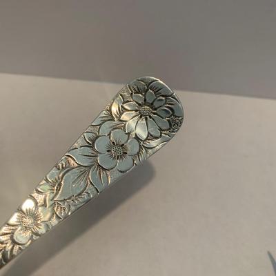 Beautiful Sterling Silver Floral Service Set Spoon / Fork
