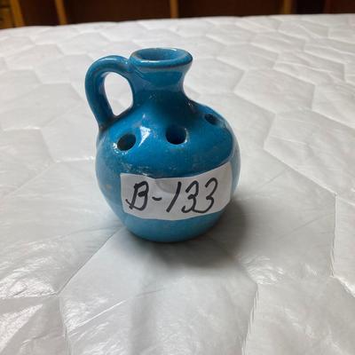 Blue Handmade Pitcher by North State Pottery